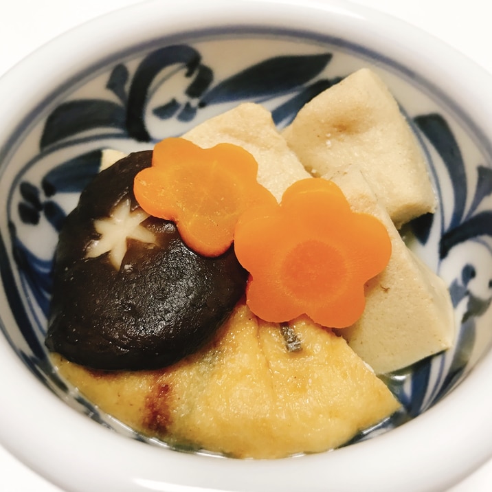 【夫婦のおつまみ】高野豆腐とがんもの煮物